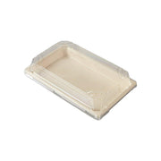 50pcs Eco-Friendly Sushi Box Rectangular Biodegradable Lunch Packaging Plate - 13.9 cm x 7.9 cm x 4.5 cm V528-SUSHI-BOX-50PCS-0-826069