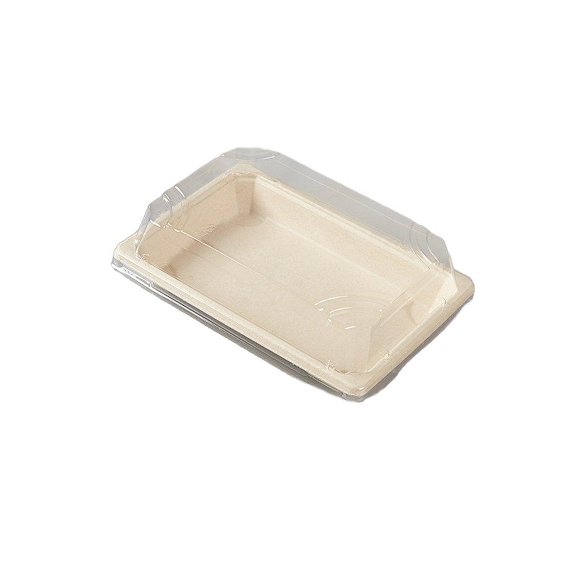 50pcs Eco-Friendly Sushi Box Rectangular Biodegradable Lunch Packaging Plate - 21.8 cm x 9.1 cm x 4.5 cm V528-SUSHI-BOX-50PCS-2-180406