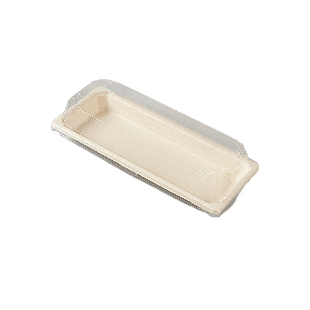 50pcs Eco-Friendly Sushi Box Rectangular Biodegradable Lunch Packaging Plate - 21.8 cm x 9.1 cm x 4.5 cm V528-SUSHI-BOX-50PCS-2-180406
