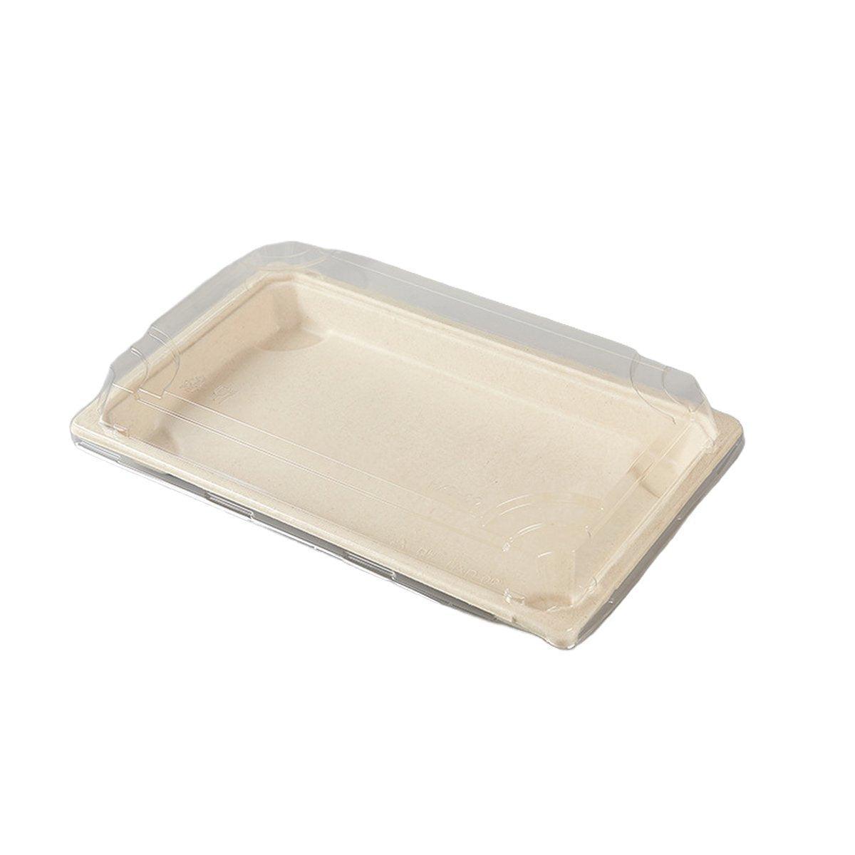 50pcs Eco-Friendly Sushi Box Rectangular Biodegradable Lunch Packaging Plate - 21.8 cm x 9.1 cm x 4.5 cm V528-SUSHI-BOX-50PCS-2-180406