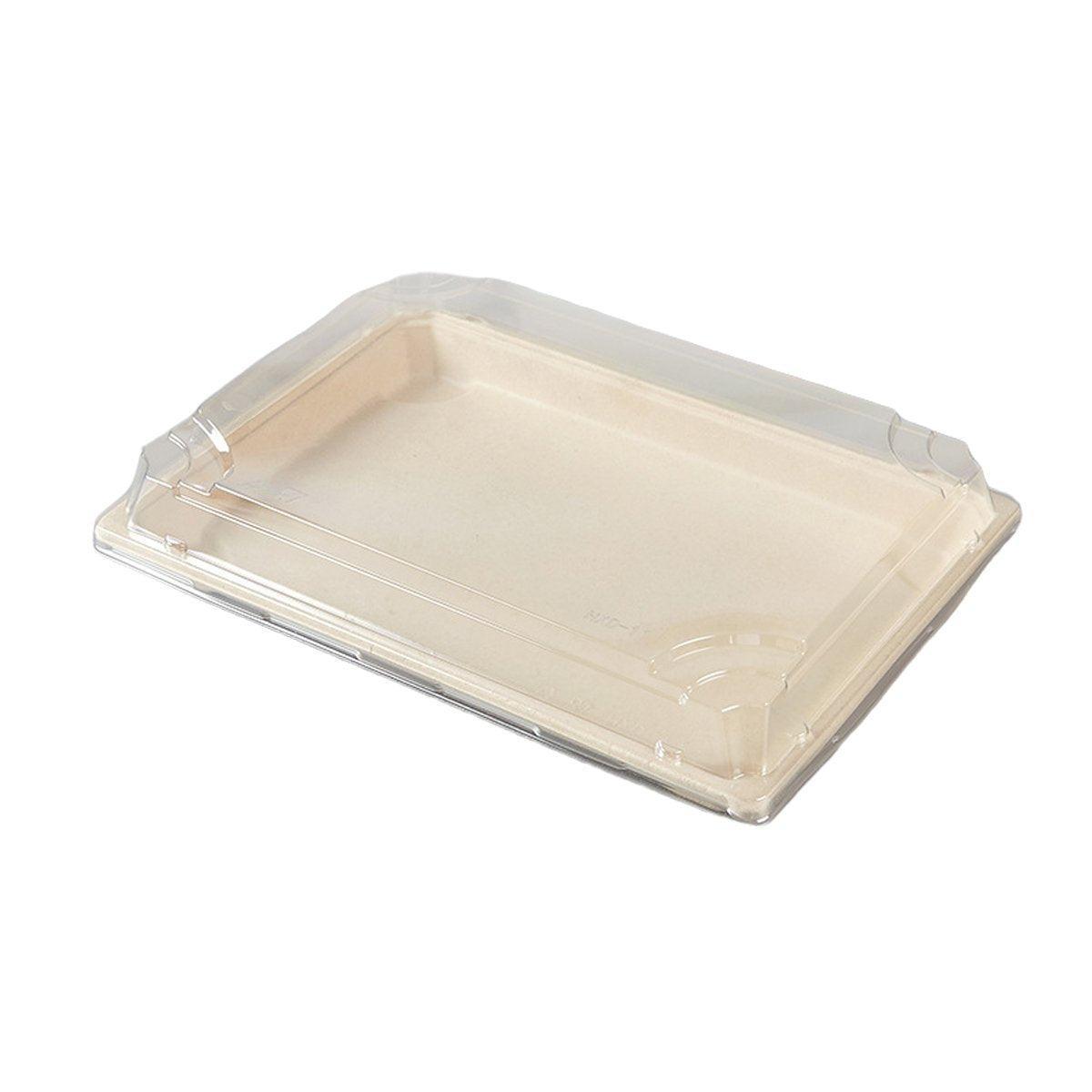 50pcs Eco-Friendly Sushi Box Rectangular Biodegradable Lunch Packaging Plate - 21.8 cm x 9.1 cm x 4.5 cm V528-SUSHI-BOX-50PCS-2-180406