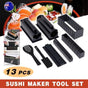 13Pcs Diy Sushi Maker Making Kit Rice Roller Mold Set For Beginners Kitchen Tool V528-SUSHIMOLD-13PCS-227644