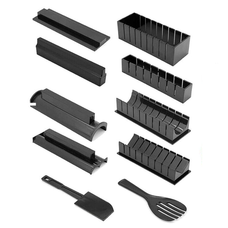 13Pcs Diy Sushi Maker Making Kit Rice Roller Mold Set For Beginners Kitchen Tool V528-SUSHIMOLD-13PCS-227644