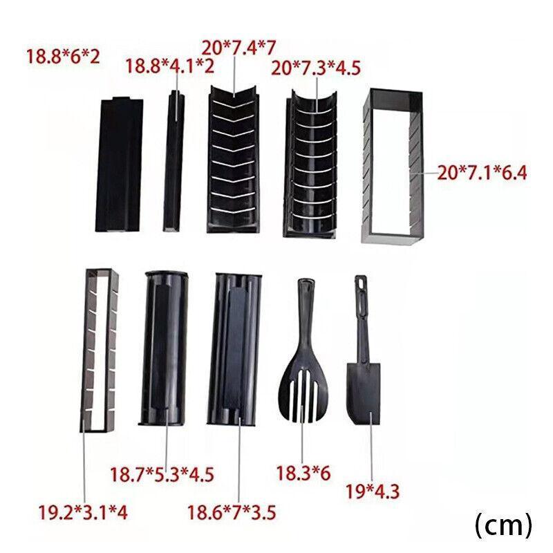 13Pcs Diy Sushi Maker Making Kit Rice Roller Mold Set For Beginners Kitchen Tool V528-SUSHIMOLD-13PCS-227644