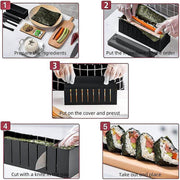 13Pcs Diy Sushi Maker Making Kit Rice Roller Mold Set For Beginners Kitchen Tool V528-SUSHIMOLD-13PCS-227644