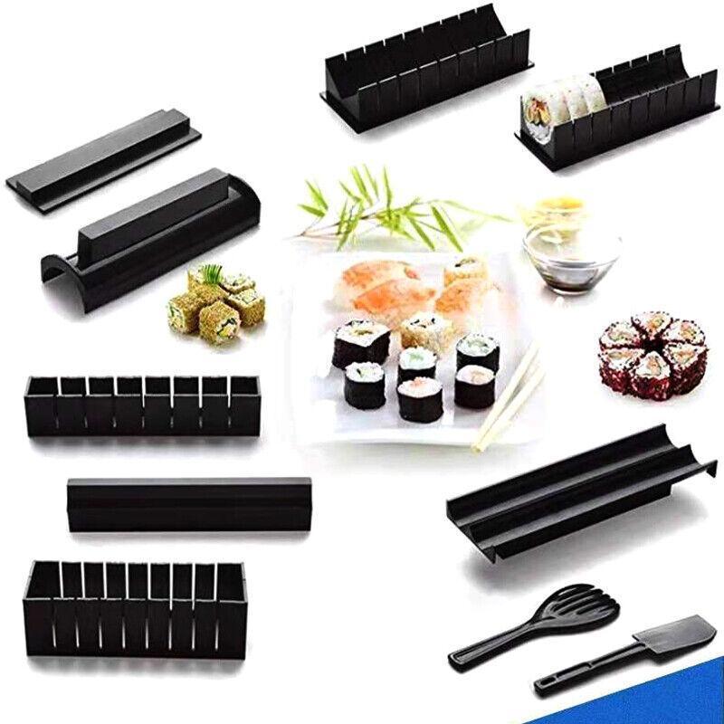 13Pcs Diy Sushi Maker Making Kit Rice Roller Mold Set For Beginners Kitchen Tool V528-SUSHIMOLD-13PCS-227644