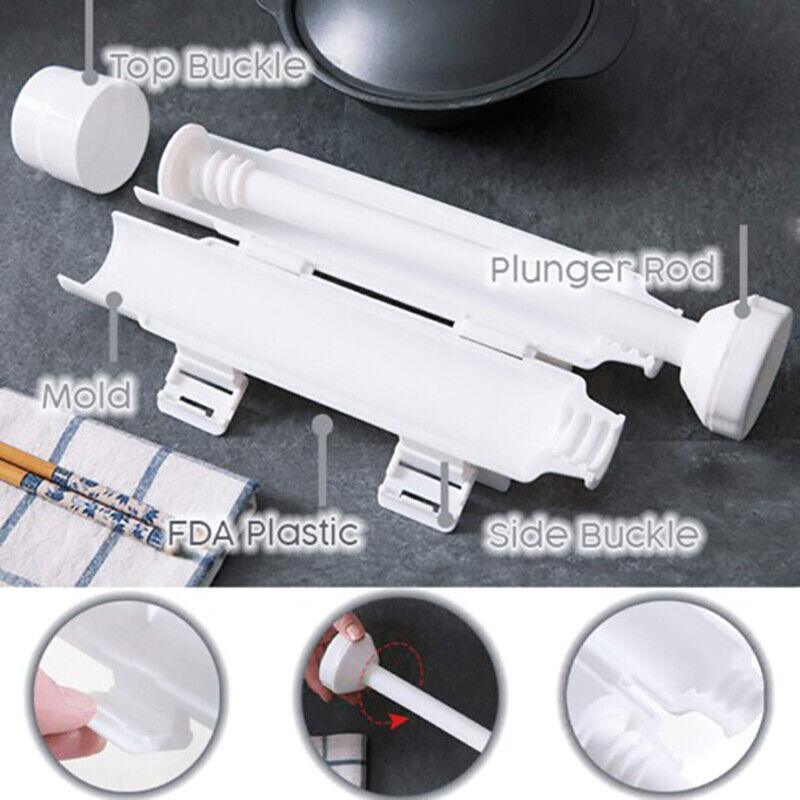 Sushi Roller Maker Tool with Tube Plunger DIY Bazooka Rice Mold for Home Kitchen V528-SUSHIMOLD-943512
