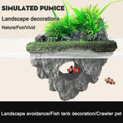 Fish Tank Aquascape Hoverstone Decoration Natural Rock Landscaping for Aquarium - L V528-SUSPENDED-STONE-L-443097