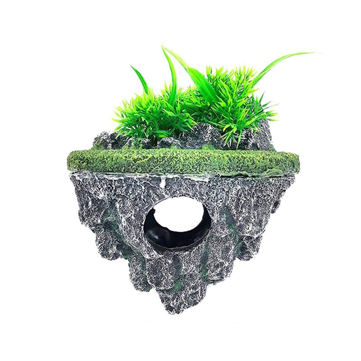 Fish Tank Aquascape Hoverstone Decoration Natural Rock Landscaping for Aquarium - L V528-SUSPENDED-STONE-L-443097