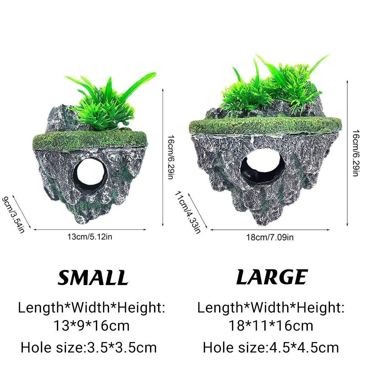 Fish Tank Aquascape Hoverstone Decoration Natural Rock Landscaping for Aquarium - S V528-SUSPENDED-STONE-S-798420