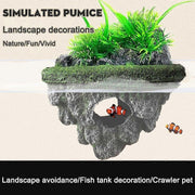 Fish Tank Aquascape Hoverstone Decoration Natural Rock Landscaping for Aquarium - S V528-SUSPENDED-STONE-S-798420