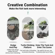 Fish Tank Aquascape Hoverstone Decoration Natural Rock Landscaping for Aquarium - S V528-SUSPENDED-STONE-S-798420