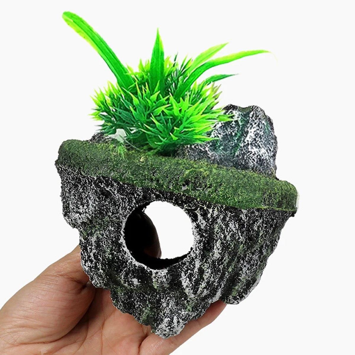 Fish Tank Aquascape Hoverstone Decoration Natural Rock Landscaping for Aquarium - S V528-SUSPENDED-STONE-S-798420