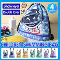 Waterproof Swim Backpack Durable Storage Bag Beach Pool Outdoor Travel - Blue-Large (Double layer) V528-SWIMMINGBAG-BLUE-L-117132
