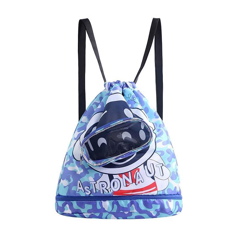 Waterproof Swim Backpack Durable Storage Bag Beach Pool Outdoor Travel - Blue-Large (Double layer) V528-SWIMMINGBAG-BLUE-L-117132