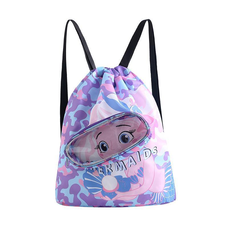 Waterproof Swim Backpack Durable Storage Bag Beach Pool Outdoor Travel - Blue-Large (Double layer) V528-SWIMMINGBAG-BLUE-L-117132