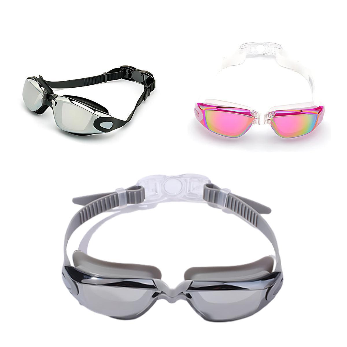 Unisex Swimming Goggles Waterproof Anti Fog Adjustable Swim Glasses for Men Women - Black V528-SWIMMINGGOGGLES-BLACK-943211