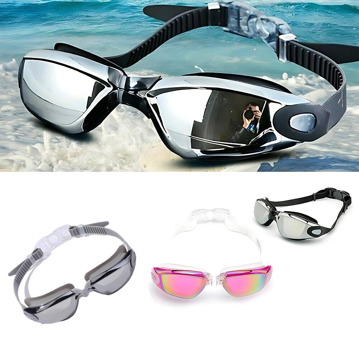 Unisex Swimming Goggles Waterproof Anti Fog Adjustable Swim Glasses for Men Women - Black V528-SWIMMINGGOGGLES-BLACK-943211
