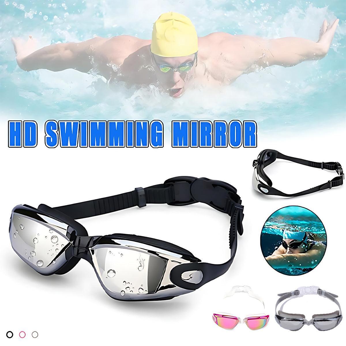 Unisex Swimming Goggles Waterproof Anti Fog Adjustable Swim Glasses for Men Women - Grey V528-SWIMMINGGOGGLES-GREY-573654