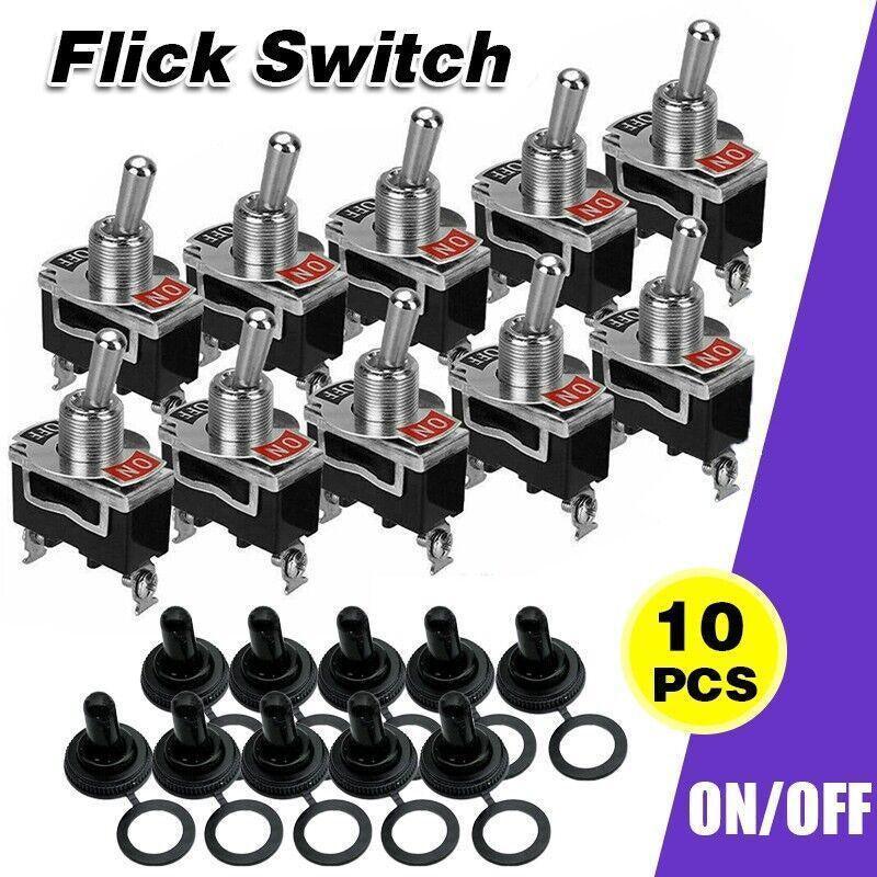 10PCS 12V Waterproof Toggle Switch SPST On Off for Car Dash Control Panel V528-SWITCHWATERPROOF-10PCS-765098