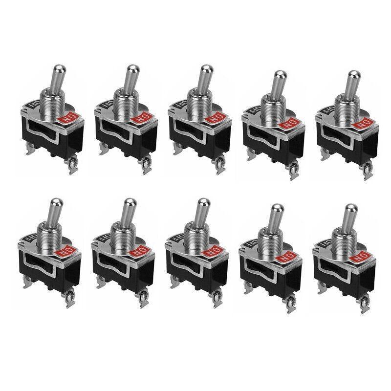 10PCS 12V Waterproof Toggle Switch SPST On Off for Car Dash Control Panel V528-SWITCHWATERPROOF-10PCS-765098