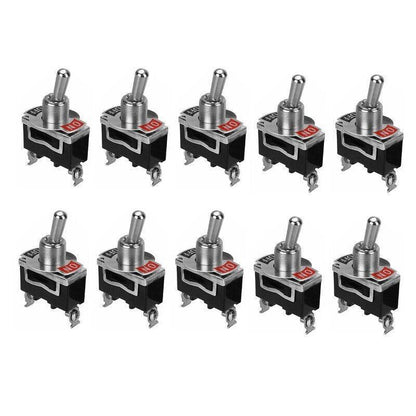 10PCS 12V Waterproof Toggle Switch SPST On Off for Car Dash Control Panel V528-SWITCHWATERPROOF-10PCS-765098