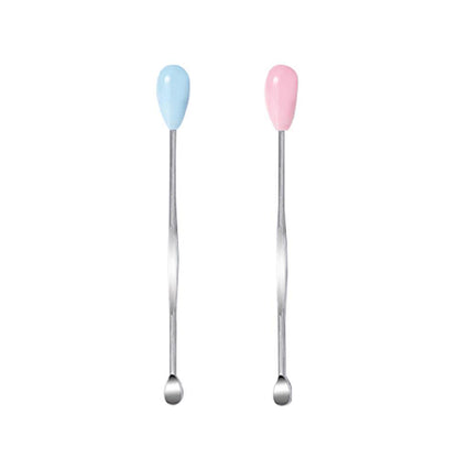 Stainless Steel Earpick Scoop Reusable Earwax Removal Tool Cleaner Kit Unisex - Pink V528-SY133-B0763-PINK-908104