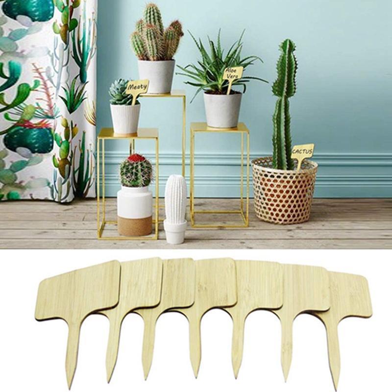 50PCS Bamboo Garden Plant Labels T-Shaped Marker Tags 10x6cm V528-T-TAGSGARDEN-50PCS-960980