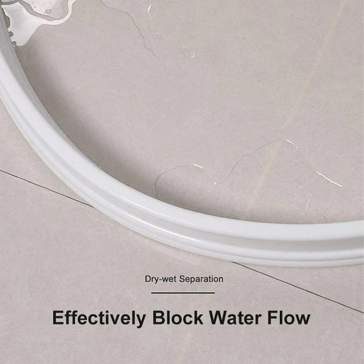 100-300CM Silicone Shower Water Barrier Bathroom Waterproof Strip Self-Adhesive - 100CM V528-T-WATER-BARRIER-100CM-801616