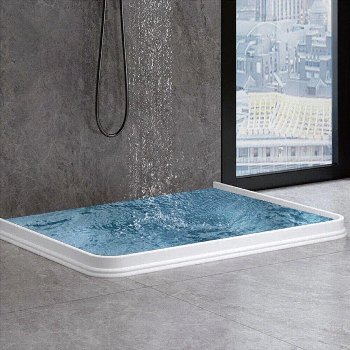 100-300CM Silicone Shower Water Barrier Bathroom Waterproof Strip Self-Adhesive - 100CM V528-T-WATER-BARRIER-100CM-801616
