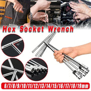 6-19mm Steel T Shaped Hex Wrench Hand Tool Spanner Socket Adapter Repair - 15mm
