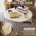 Small Foldable Computer Desk Portable Bed Table Round Home Office Laptop Stand V528-TABLE-50-35CM-577236