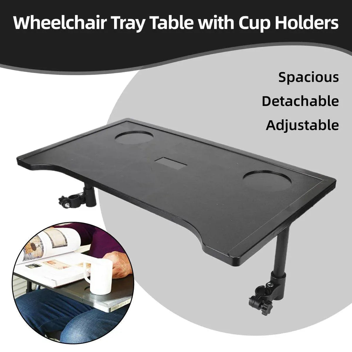 Plastic Dining Table for Wheelchair with Dining Board for Elderly Mobility Use V528-TABLE-734483