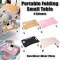 Laptop Bed Table Foldable Lap Standing Desk with Cup Slot for Indoor Picnic Tray - White V528-TABLE-WHITE-774981