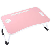 Laptop Bed Table Foldable Lap Standing Desk with Cup Slot for Indoor Picnic Tray - White V528-TABLE-WHITE-774981