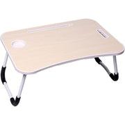 Laptop Bed Table Foldable Lap Standing Desk with Cup Slot for Indoor Picnic Tray - White V528-TABLE-WHITE-774981