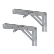Traderight Table Bracket Folding Stainless Steel 150KG Wall Shelf Bench 2PCS - Black 20in V528-TABLEBRACKET-BLACK-20IN-368596