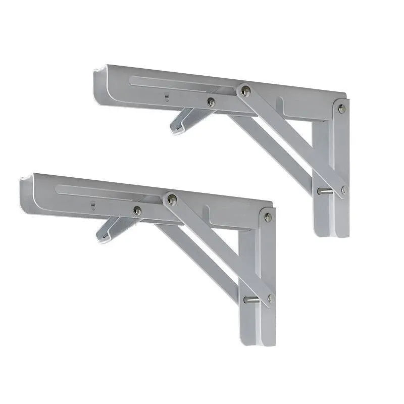 Traderight Table Bracket Folding Stainless Steel 150KG Wall Shelf Bench 2PCS - White 20in V528-TABLEBRACKET-WHITE-20IN-446452