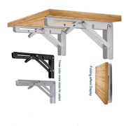 Traderight Table Bracket Folding Stainless Steel 150KG Wall Shelf Bench 2PCS - White 20in V528-TABLEBRACKET-WHITE-20IN-446452