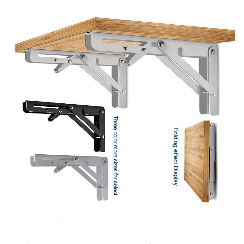 Traderight Table Bracket Folding Stainless Steel 150KG Wall Shelf Bench 2PCS - White 20in V528-TABLEBRACKET-WHITE-20IN-446452