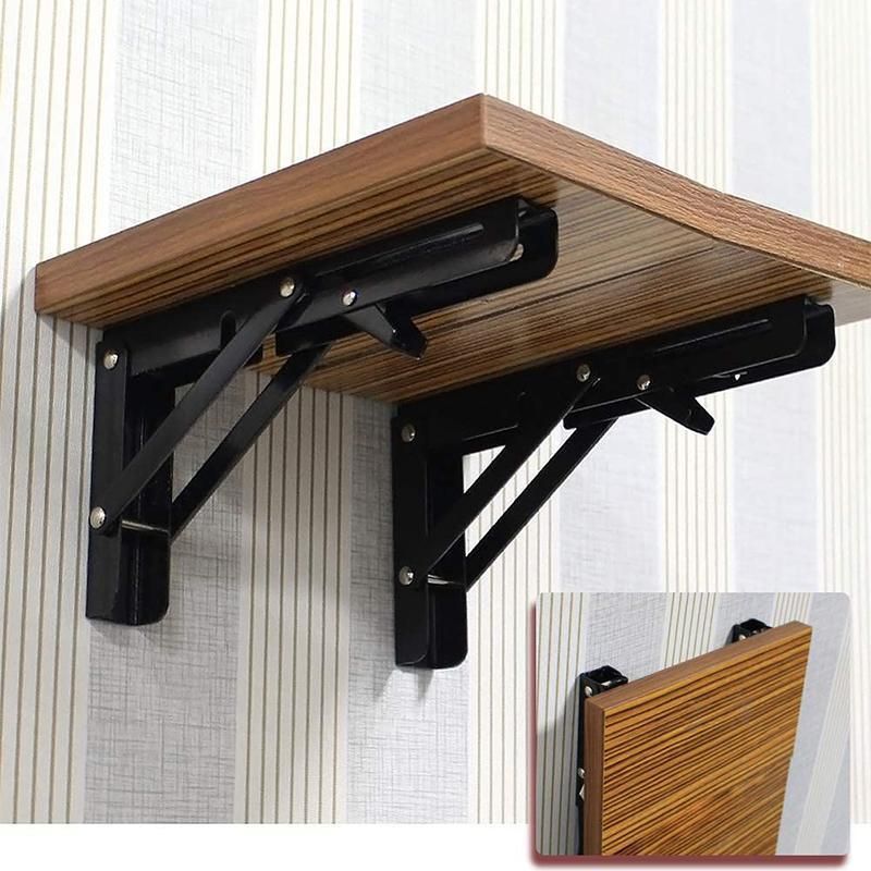 Traderight Table Bracket Folding Stainless Steel 150KG Wall Shelf Bench 2PCS - White 20in V528-TABLEBRACKET-WHITE-20IN-446452