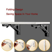 Traderight Table Bracket Folding Stainless Steel 150KG Wall Shelf Bench 2PCS - White 20in V528-TABLEBRACKET-WHITE-20IN-446452