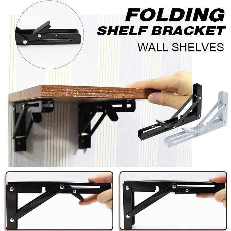 Traderight Table Bracket Folding Stainless Steel 150KG Wall Shelf Bench 2PCS - White 20in V528-TABLEBRACKET-WHITE-20IN-446452