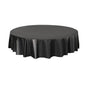 10pcs Round Tablecloth Solid Color Waterproof PEVA Table Cover 213cm Diameter - Black V528-TABLECLOTH-BLACK-10PCS-970198