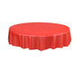 10pcs Round Tablecloth Solid Color Waterproof PEVA Table Cover 213cm Diameter - Red V528-TABLECLOTH-RED-10PCS-905324