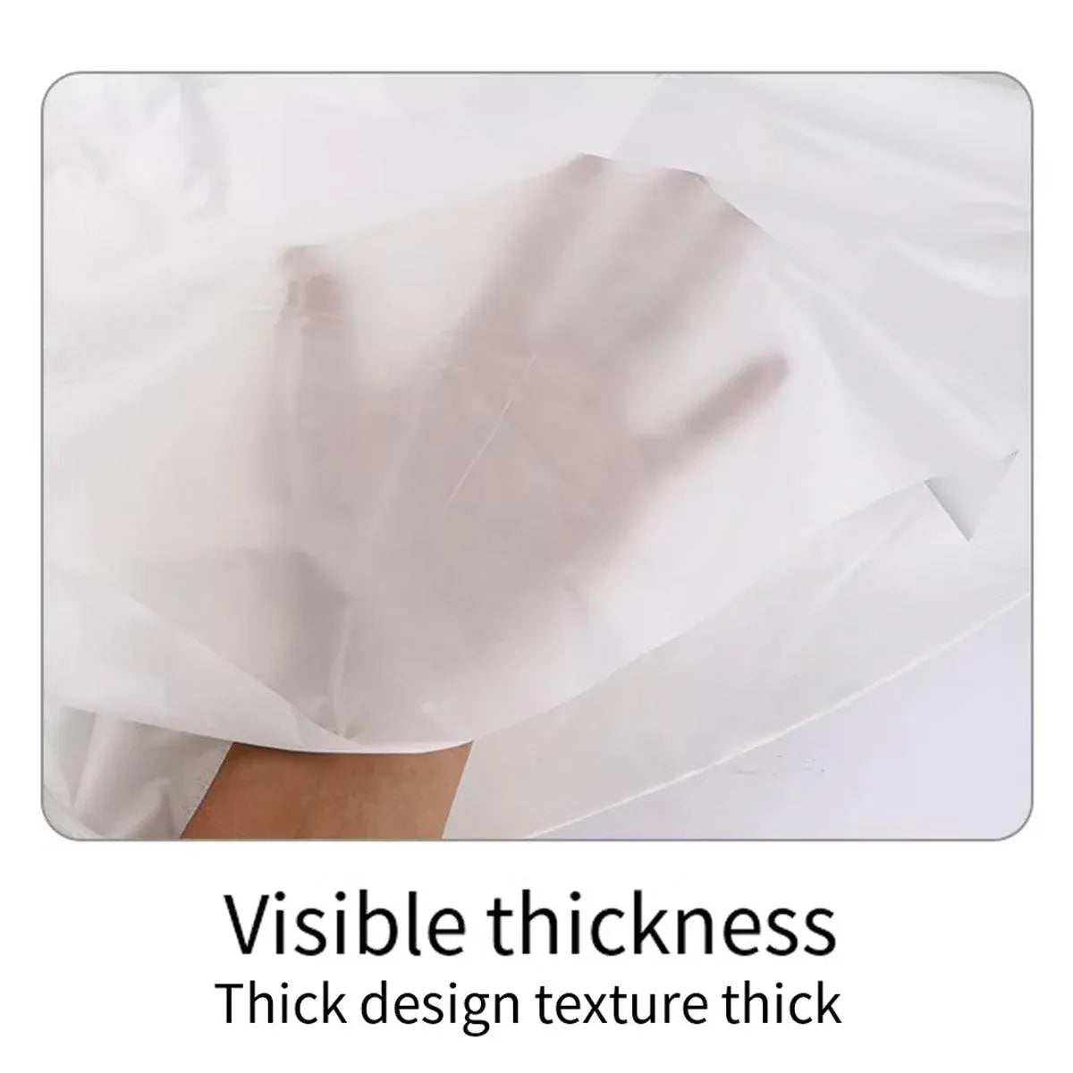 10pcs Round Tablecloth Solid Color Waterproof PEVA Table Cover 213cm Diameter - White V528-TABLECLOTH-WHITE-10PCS-664515