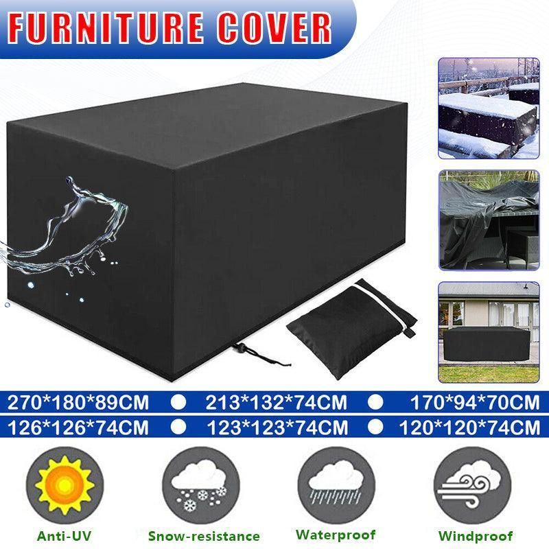 Waterproof Outdoor Furniture Cover Garden Patio Rain Uv Table Protector Chair - 123*123*74 V528-TABLECOVER-123-123-74-321097