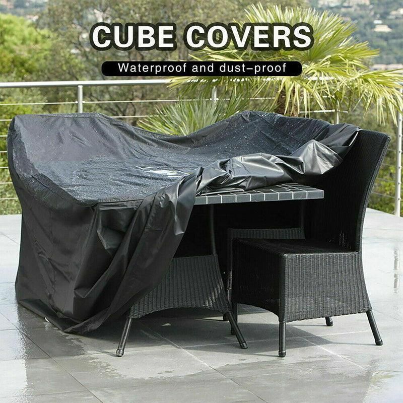 Waterproof Outdoor Furniture Cover Garden Patio Rain Uv Table Protector Chair - 123*123*74 V528-TABLECOVER-123-123-74-321097