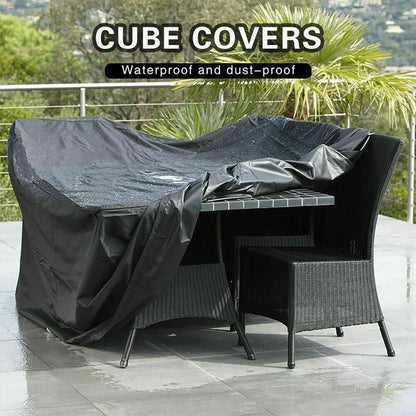 Waterproof Outdoor Furniture Cover Garden Patio Rain Uv Table Protector Chair - 123*123*74 V528-TABLECOVER-123-123-74-321097