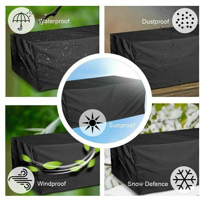 Waterproof Outdoor Furniture Cover Garden Patio Rain Uv Table Protector Chair - 123*123*74 V528-TABLECOVER-123-123-74-321097